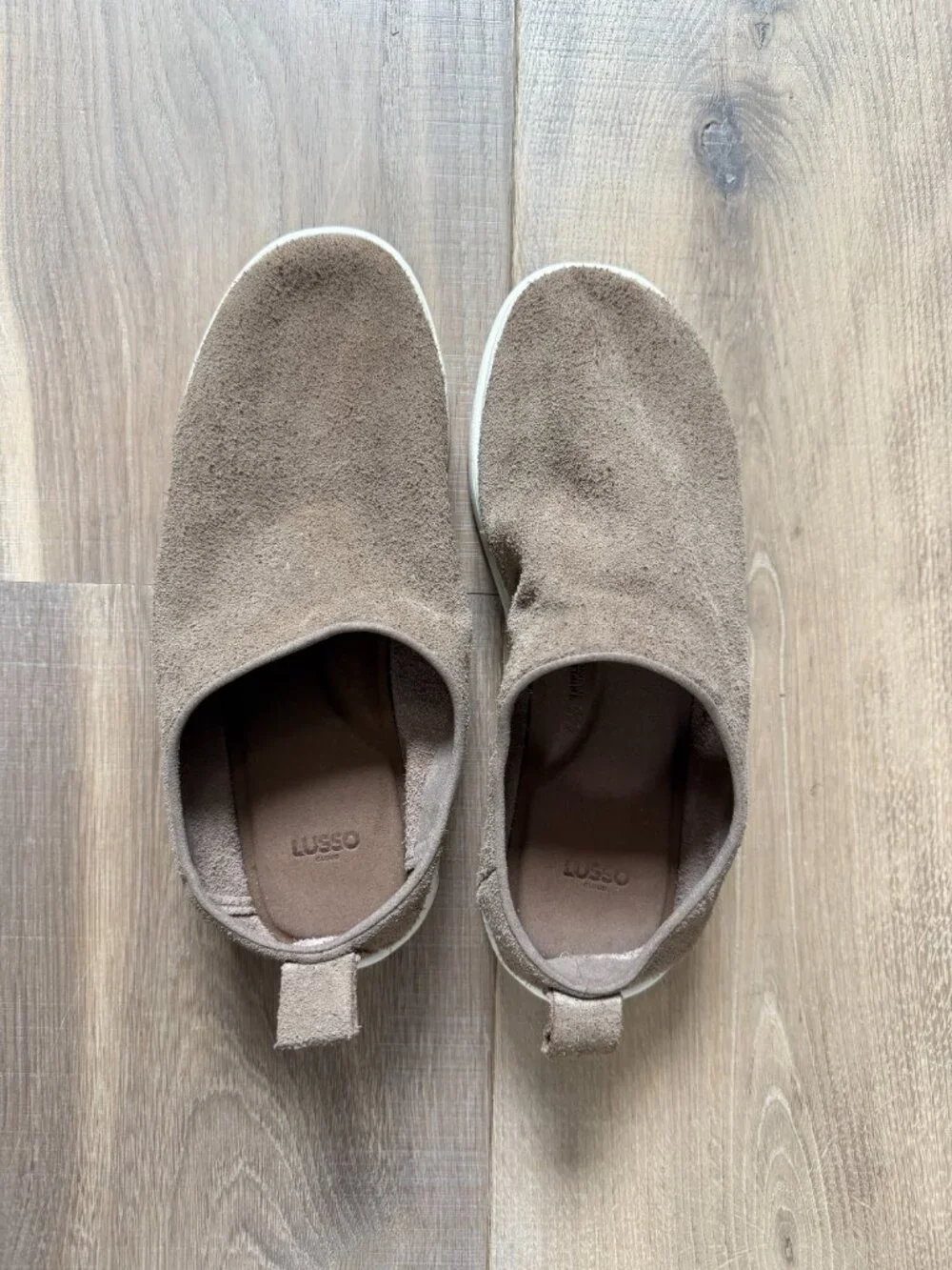 Lusso Cloud Gehry Chestnut Hairy Suede Slippers Size 12